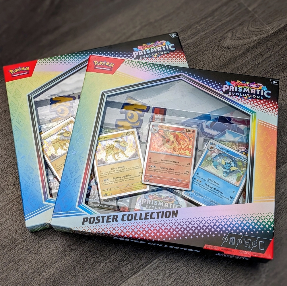 2x 💎 Prismatic Evolutions 💎 Poster Collection Pokemon Cards FACTORY SEALED - Picture 15 of 16